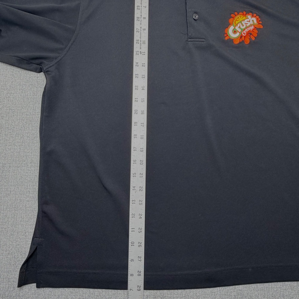 Monterey Club Mens XL Black Crush Orange Embroidered Performance Golf Polo Shirt - Picture 5 of 7